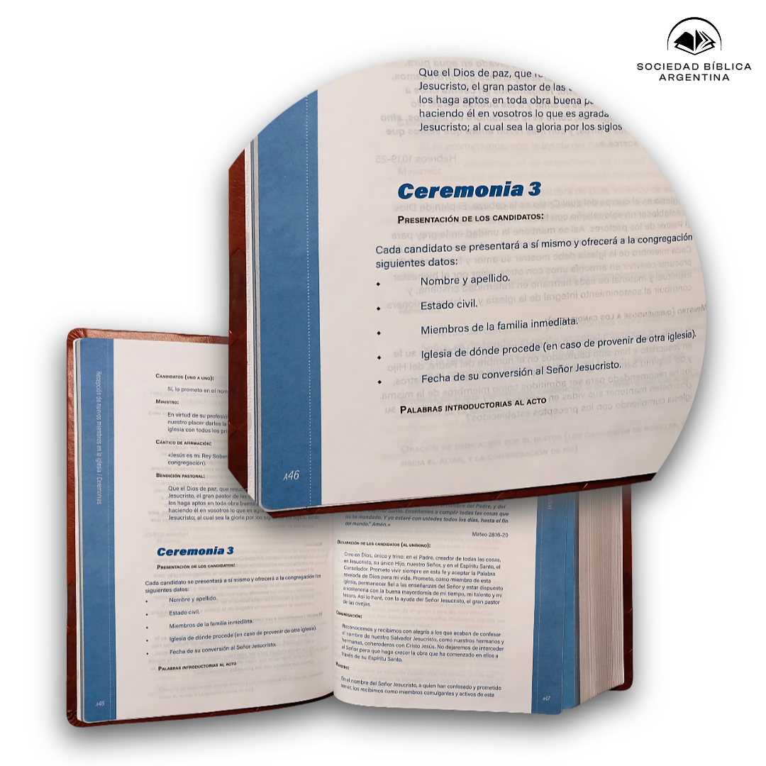 Biblia Pastoral Reina Valera Contemporanea Letra Grande Concordancia Tapa Fina PU Marron