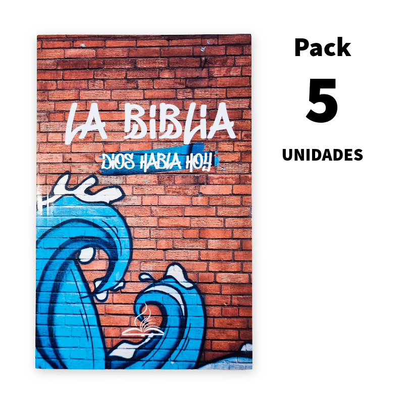 Biblia Dios Habla Hoy (DHH) Juvenil - Tapa Rústica Olas con Mapas - Pack de 5 unidades