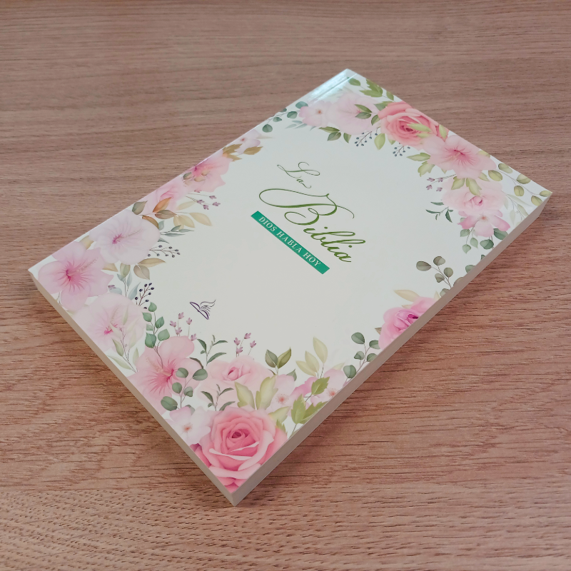 Biblia Dios Habla Hoy (DHH) Flores Rosa con Mapas - Caja cerrada de 40 unidades