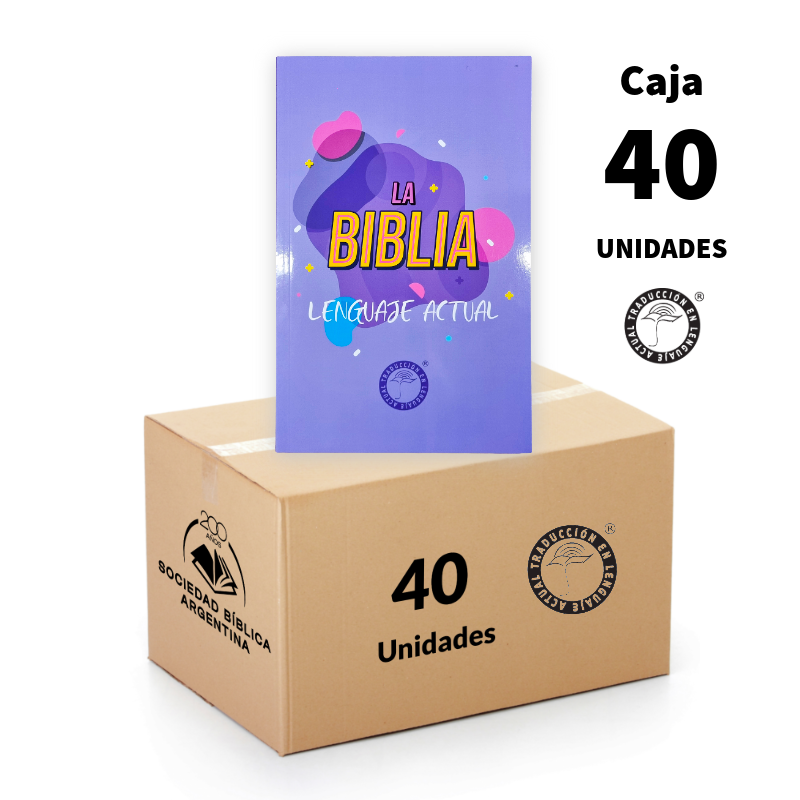 Biblia Traducción en Lenguaje Actual (TLA) Lila con Mapas - Caja cerrada de 40 unidades