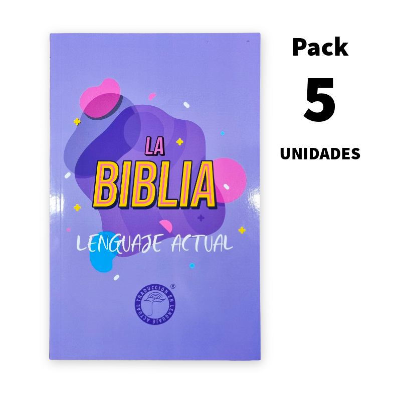 Biblia Traducción en Lenguaje Actual (TLA) Lila con Mapas - Pack de 5 unidades