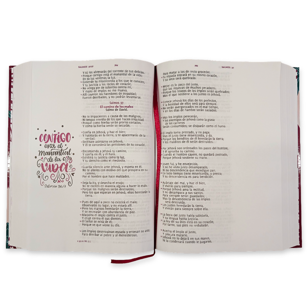 Biblia Reina Valera 1960 Adoro Flores Letra Grande 12 Puntos Tapa Dura