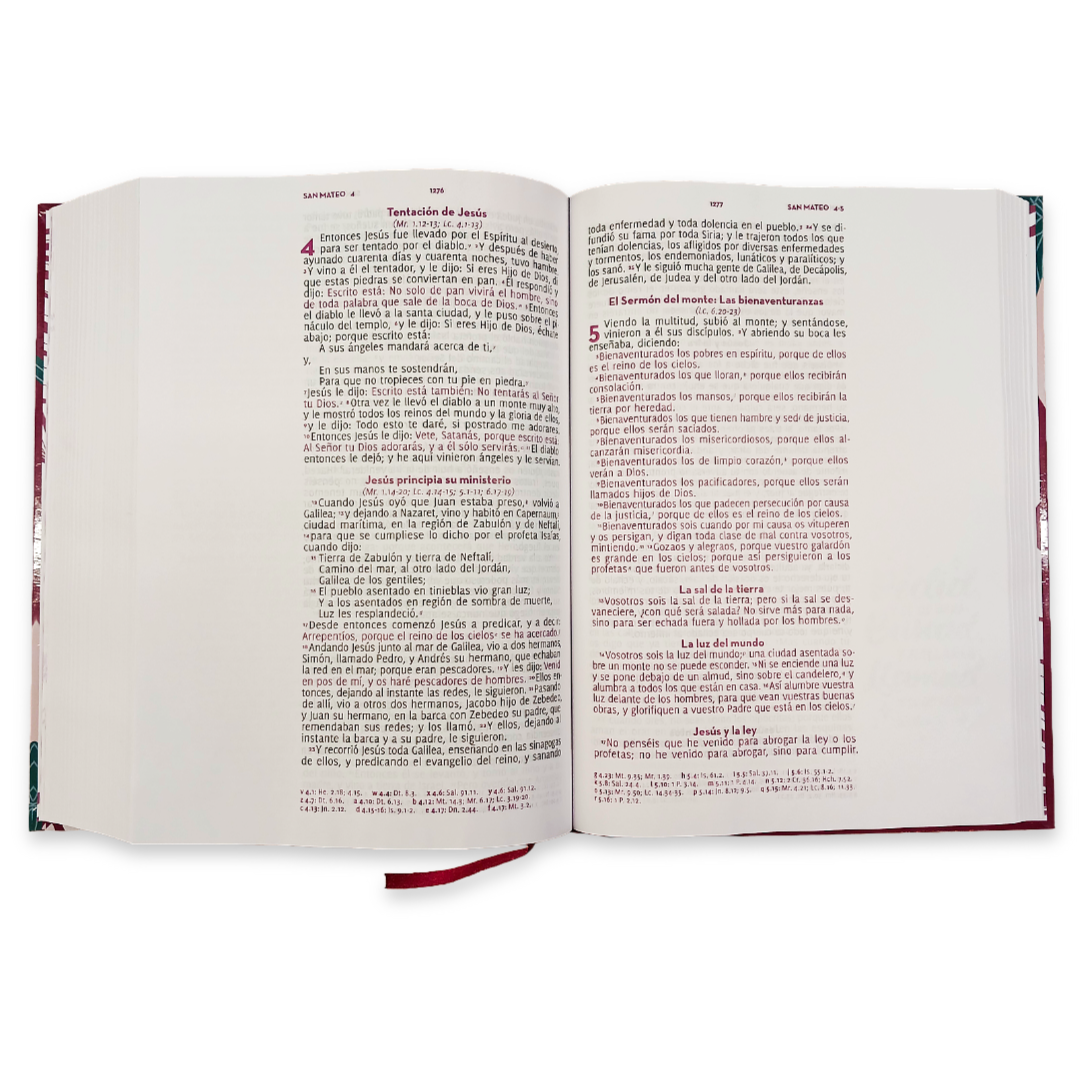 Biblia Reina Valera 1960 Adoro Flores Letra Grande 12 Puntos Tapa Dura