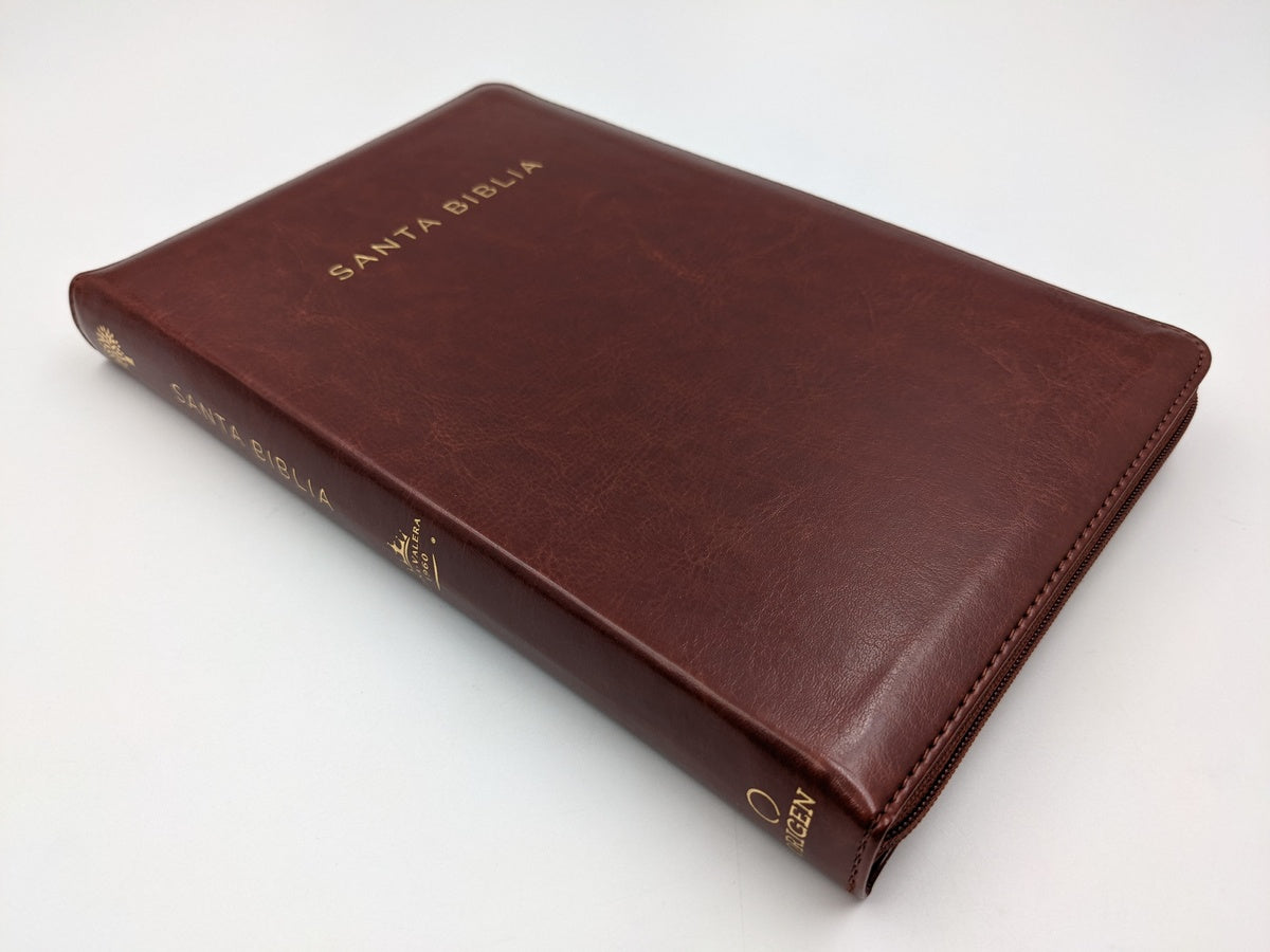 Biblia RVR 1960 Letra 10 Pts 14 X 21 Imit Piel Marron Cierre