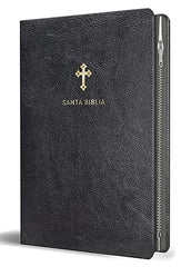 Biblia Reina Valera 1960 · Letra grande · Tapa piel color negro · Con cierre