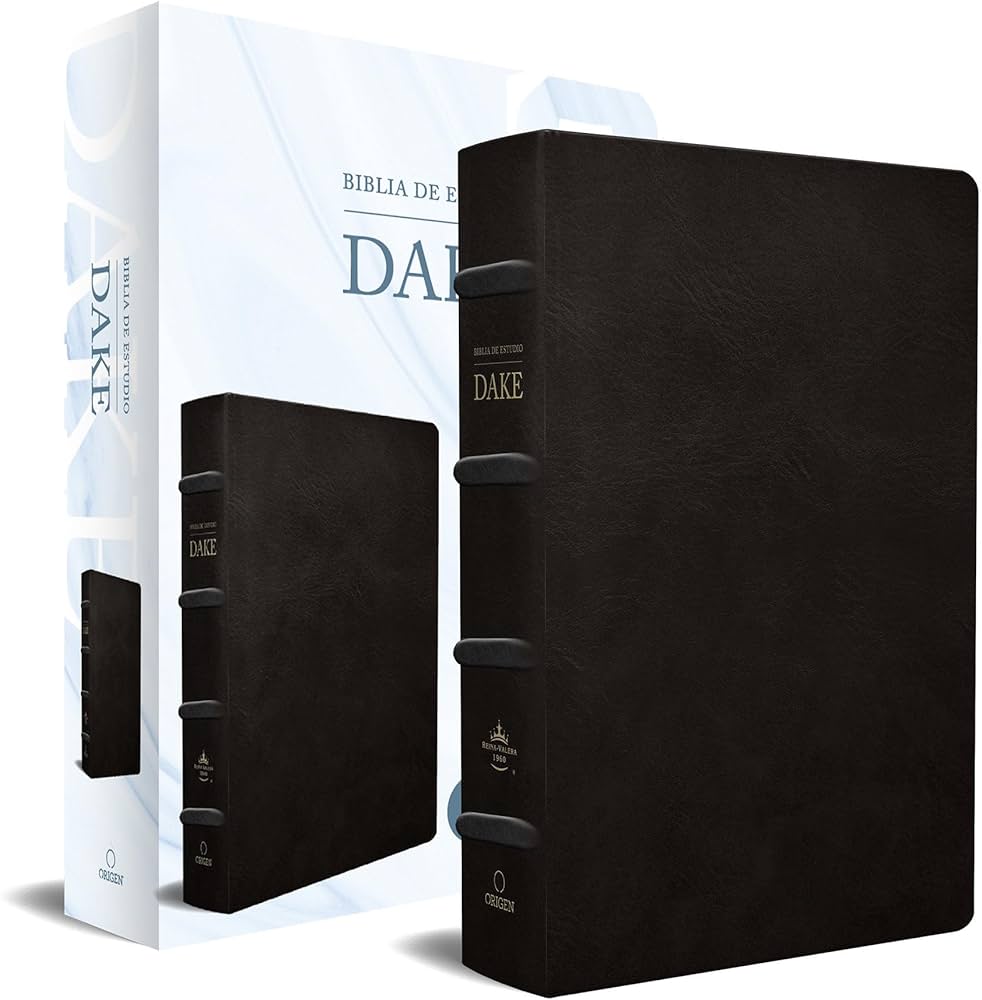 Biblia Reina Valera 1960 De Estudio Dake Tamaño Grande Piel Negra