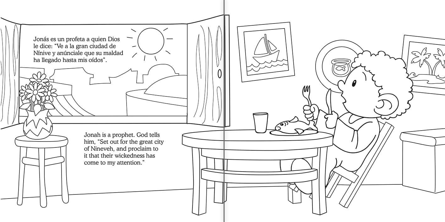 Jonas y el Hijo Pródigo Cuaderno para Colorear Bilingue