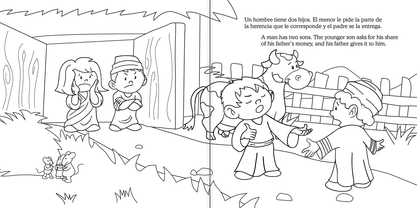 Jonas y el Hijo Pródigo Cuaderno para Colorear Bilingue