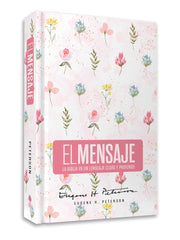 Biblia El Mensaje, Letra 9,5 Pt, 14,5×22, Tapa Dura, Rosa Floral