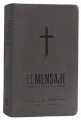 Biblia El Mensaje, Letra 9,5 Pt, 14,5×22, Tapa PU, Gris