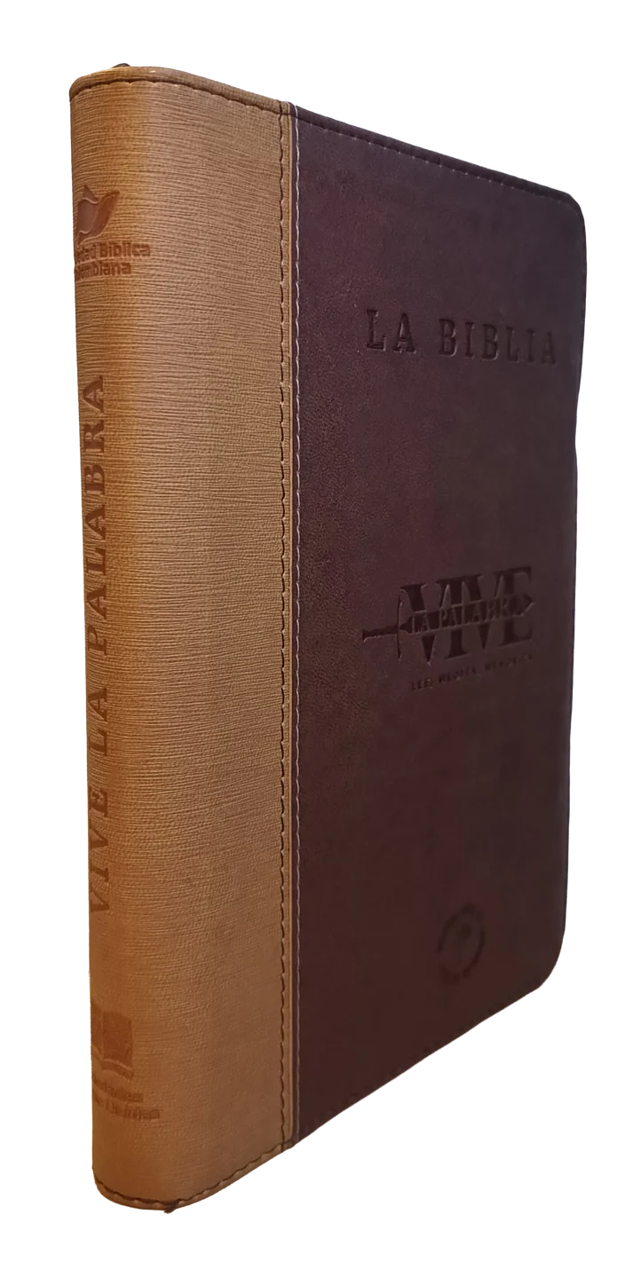 Biblia Traducción al Lenguaje Actual letra grande café canto dorado "Vive"