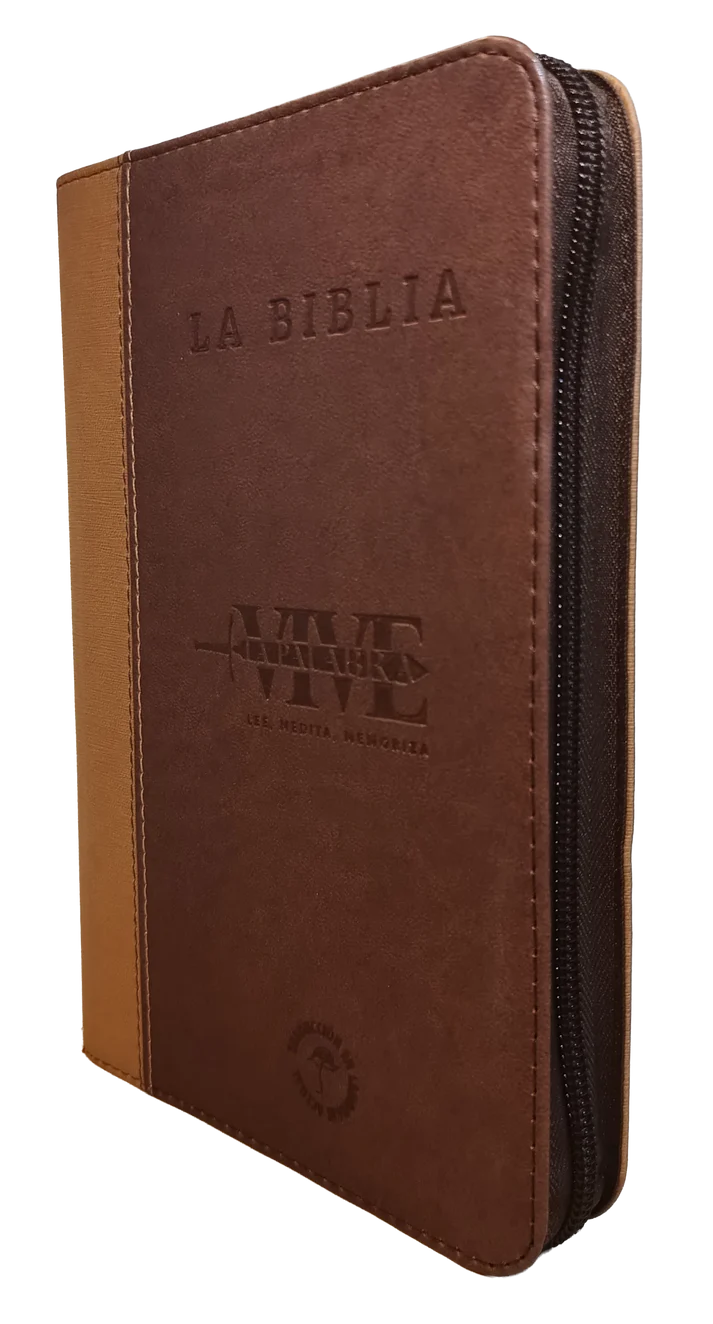 Biblia Traducción al Lenguaje Actual letra grande café canto dorado "Vive"