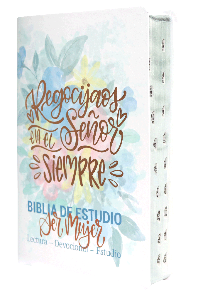 Biblia Reina Valera 1960 Letra Grande Estudio Mujer Flores con cuadro decorativo