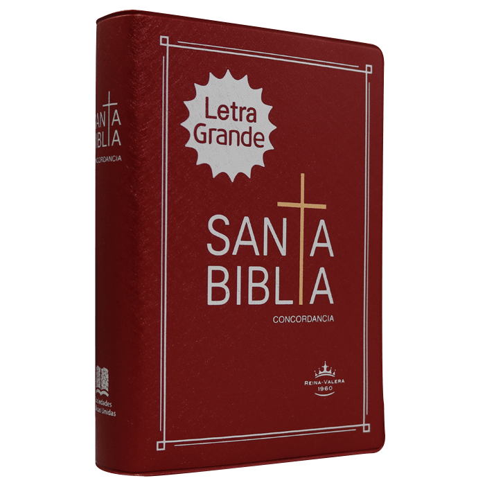 Biblia Reina Valera 1960 Letra Mediana  16x11 Tapa Vinilica Concord. Bordó