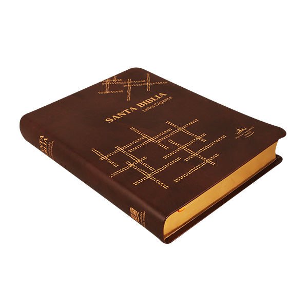 Biblia Reina Valera 1960 Letra Gigante 17x23cm Tapa PU Concordancia Cafe