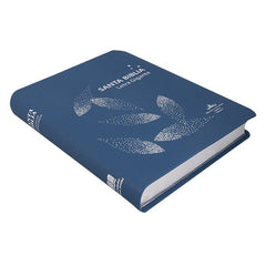 Biblia Reina Valera 1960 Letra Gigante 17x23cm Tapa PU Concordancia Celeste