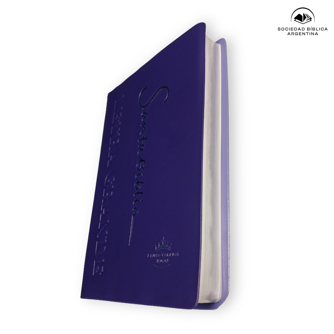 Biblia Reina Valera 1960 Letra Estándar Con Concordancia Tapa PU Púrpura 14 x 21 cm