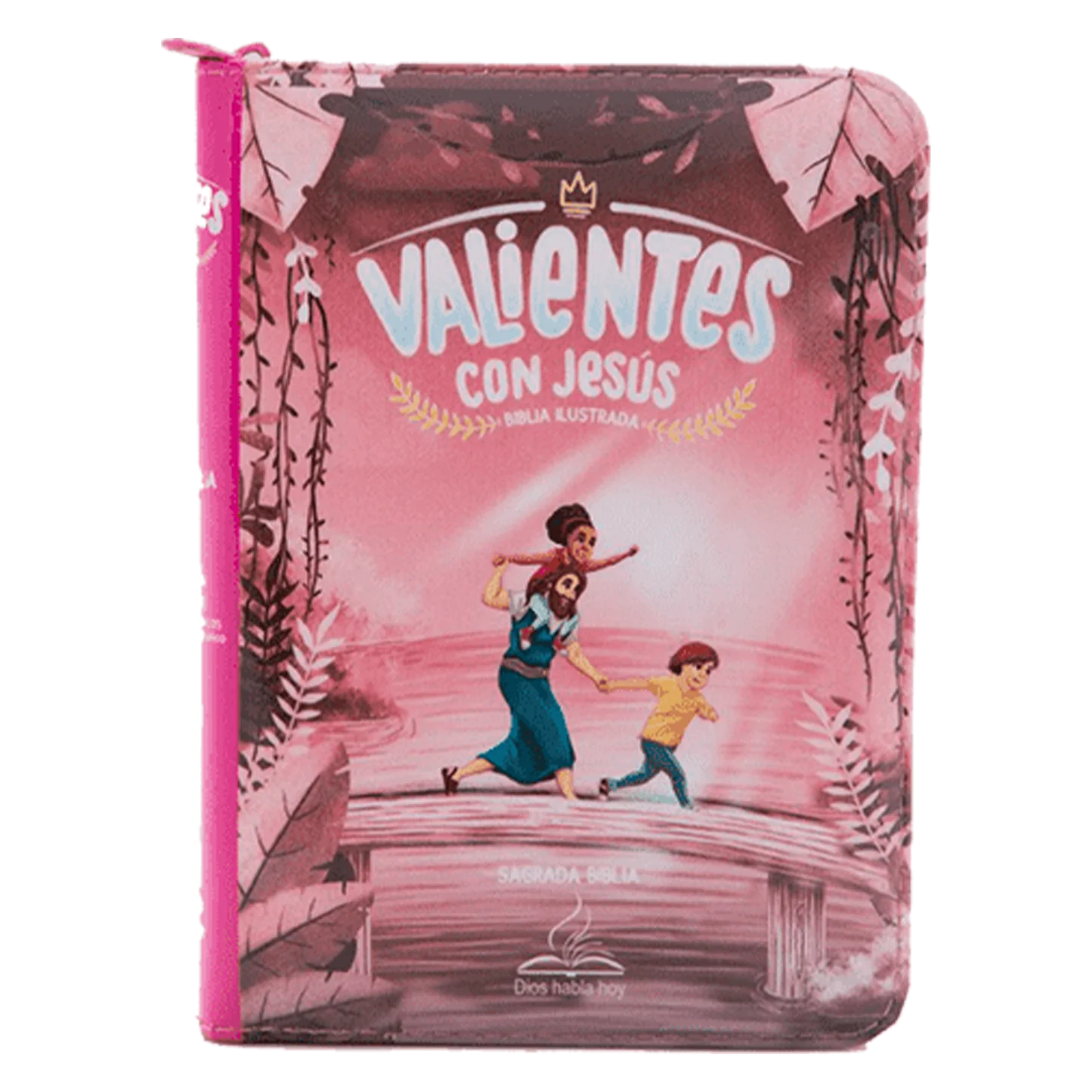 BIBLIA DHH042DkZP L 8p 11x16 T PLASTICA CIERRE ILUSTRADA ROSA VALIENTES CON
JESÚS CON DEUTEROCANONICOS