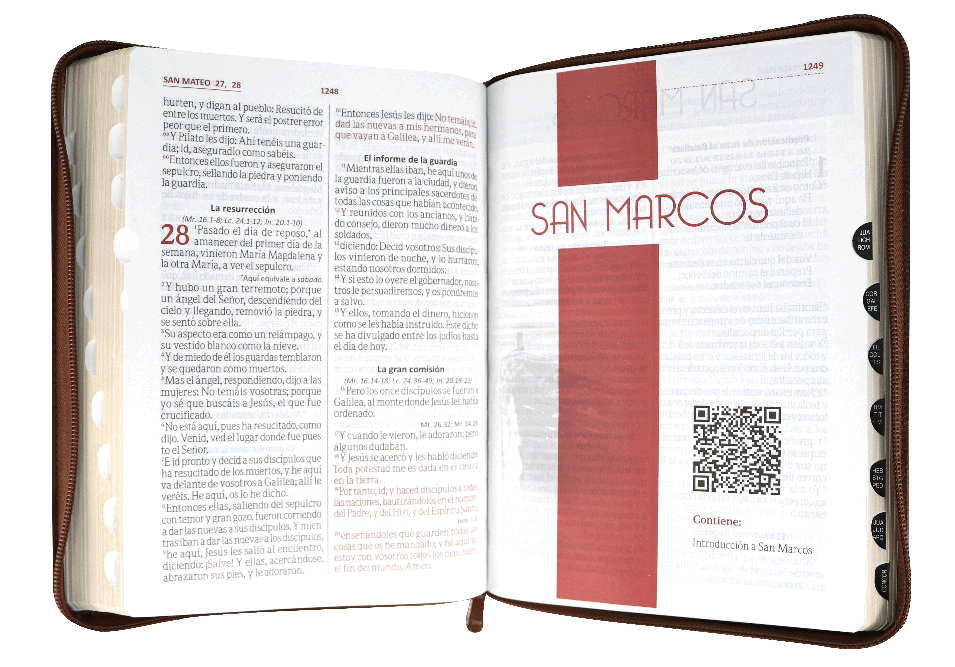 Biblia Reina Valera 1060 Letra Gigante Cierre Índice Café Qr