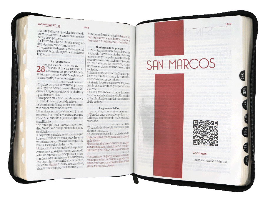 Biblia Reina Valera 1960 Letra Gigante Cierre Índice Gris Qr