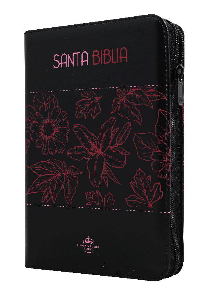 Biblia Reina Valera 1960 Letra Grande Cierre Negro Rosa Qr