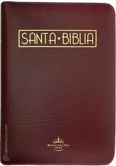 Biblia Reina Valera 1960 – 055 – Con Concordancia – Letra 10 pts – 15x21 cm – Palabras de Jesús en Rojo – Cierre – Color Violeta/Vino
