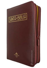 Biblia Reina Valera 1960 – 055 – Con Concordancia – Letra 10 pts – 15x21 cm – Palabras de Jesús en Rojo – Cierre – Color Violeta/Vino