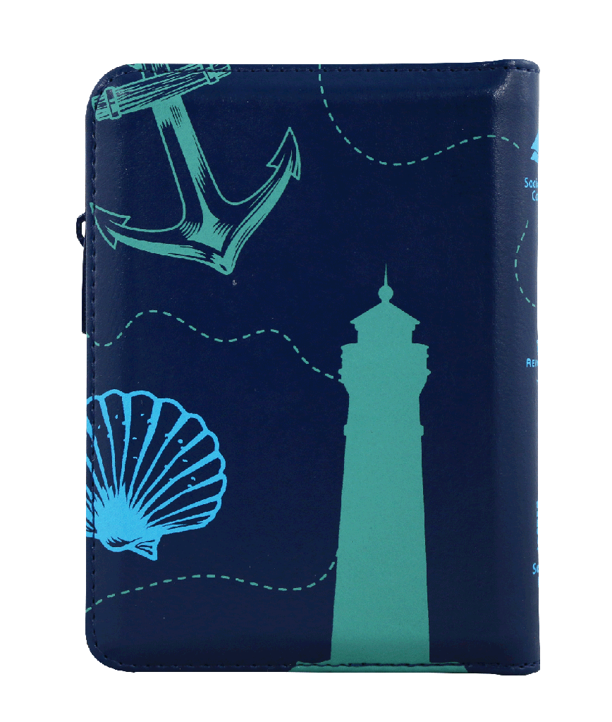 BIBLIA REINA VALERA 1960 025cZPJR L 8p 10x14 CONCONRDACIA CIERRE PJR TAPA IMITACION PIEL AZUL QR