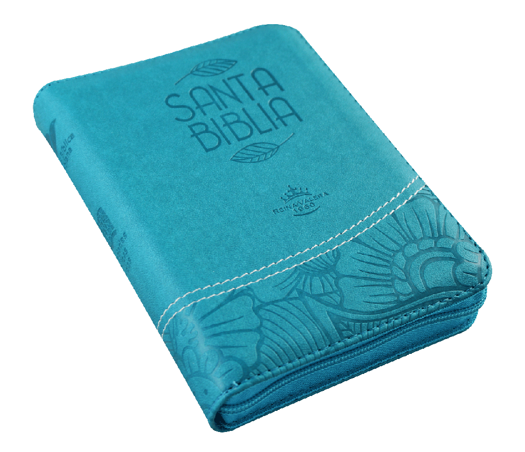 BIBLIA REINA VALERA 1960 026cZTI L 7p 10x14 CONCORDACIA PJR TAPA PU AZUL INDICE