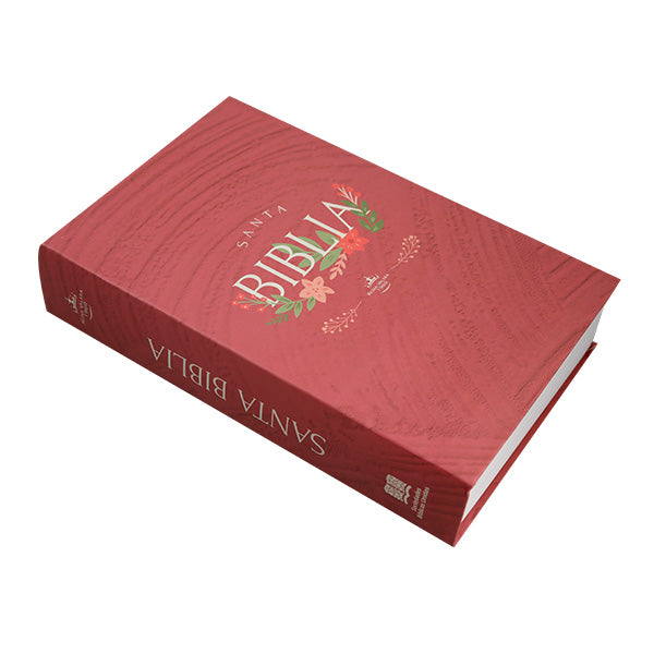 Biblia Reina Valera 1960 letra grande flexible rosa canto blanco
