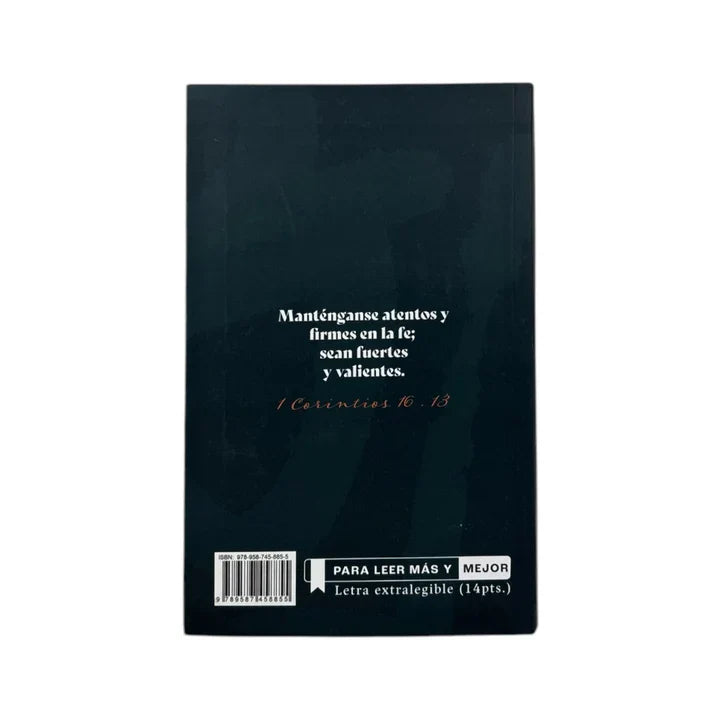 Biblia Reina Valera 1960 letra grande flexible azul canto blanco