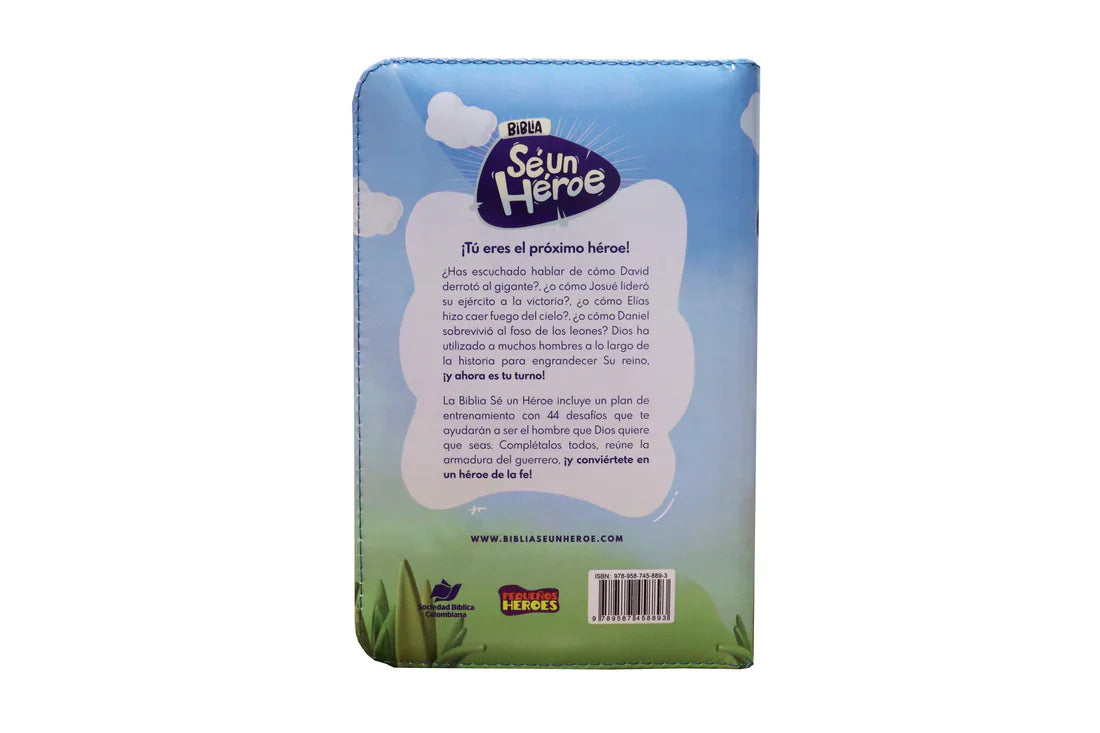 Biblia Traducción al Lenguaje Actual letra grande con cierre palabras de Jesús en rojo vinilo Héroes azul canto pintado