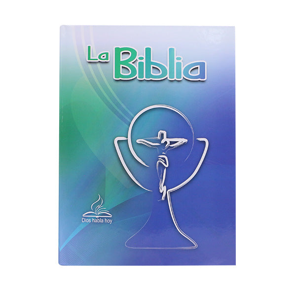 Biblia Dios Habla Hoy letra grande tapa dura azul canto blanco