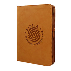 Biblia Reina Valera 1960 – 066 – Letra 12 pts Grande  – 13,5x21 cm – Palabras de Jesús en Rojo – Tapa PU – El Camino, la Verdad y la Vida – Marron