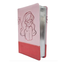 BIBLIA TLA066Z LGP L 12p 13x20 PJR TAPA PU ROSADO/VERDE "VALIOSA"
