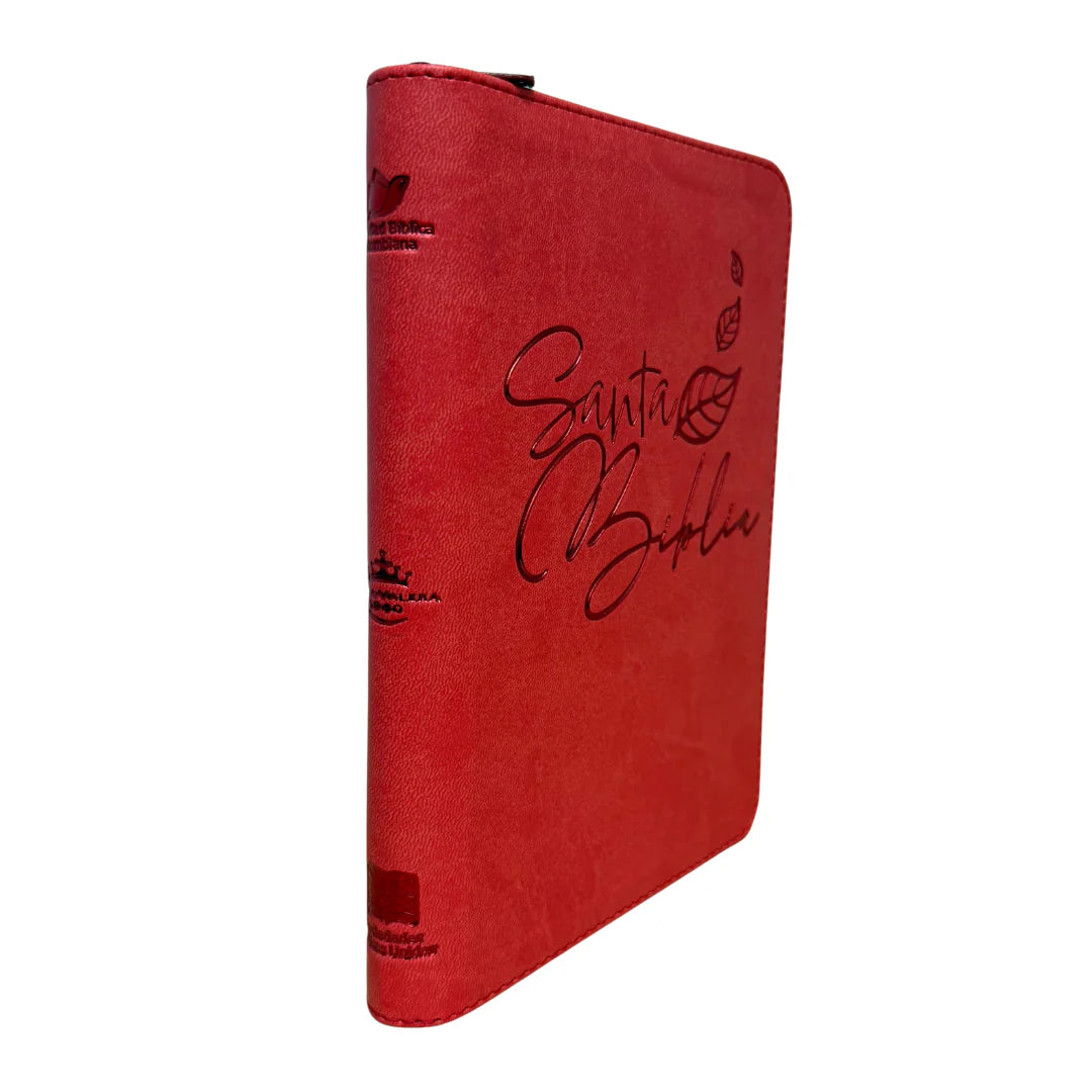 BIBLIA REINA VALERA 1960 066ZLG PJR L 12p 13x21 CIERRE TAPA PU ROJO PJR