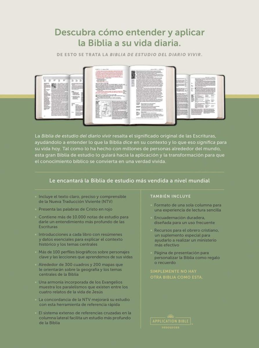 Biblia de Estudio del Diario Vivir Nueva Traducción Viviente – Tapa Imitación Piel Café/Rosa Flores, Letra 11pt, 18x25 cm