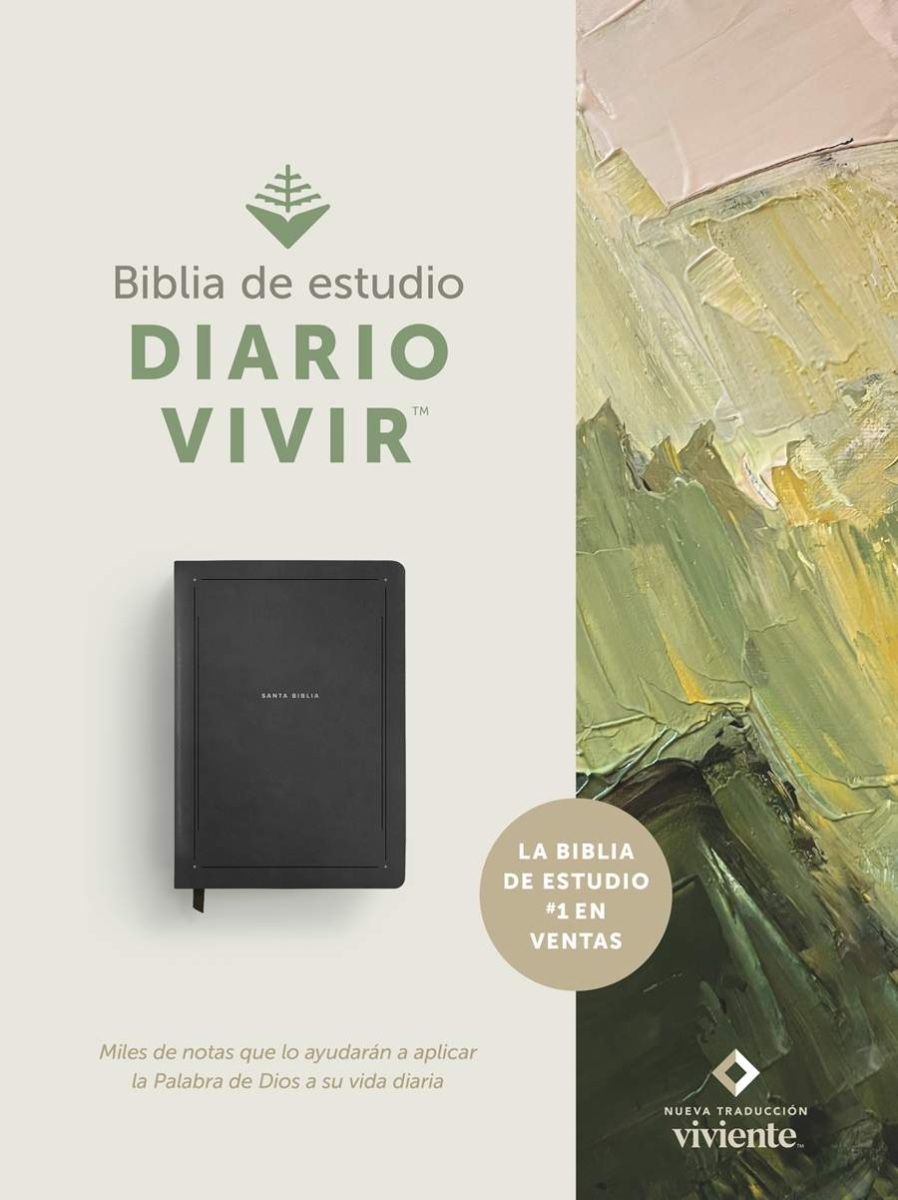 Biblia de Estudio del Diario Vivir Nueva Traducción Viviente – Tapa Imitación Piel Negro, Letra 11pt, 18x25 cm