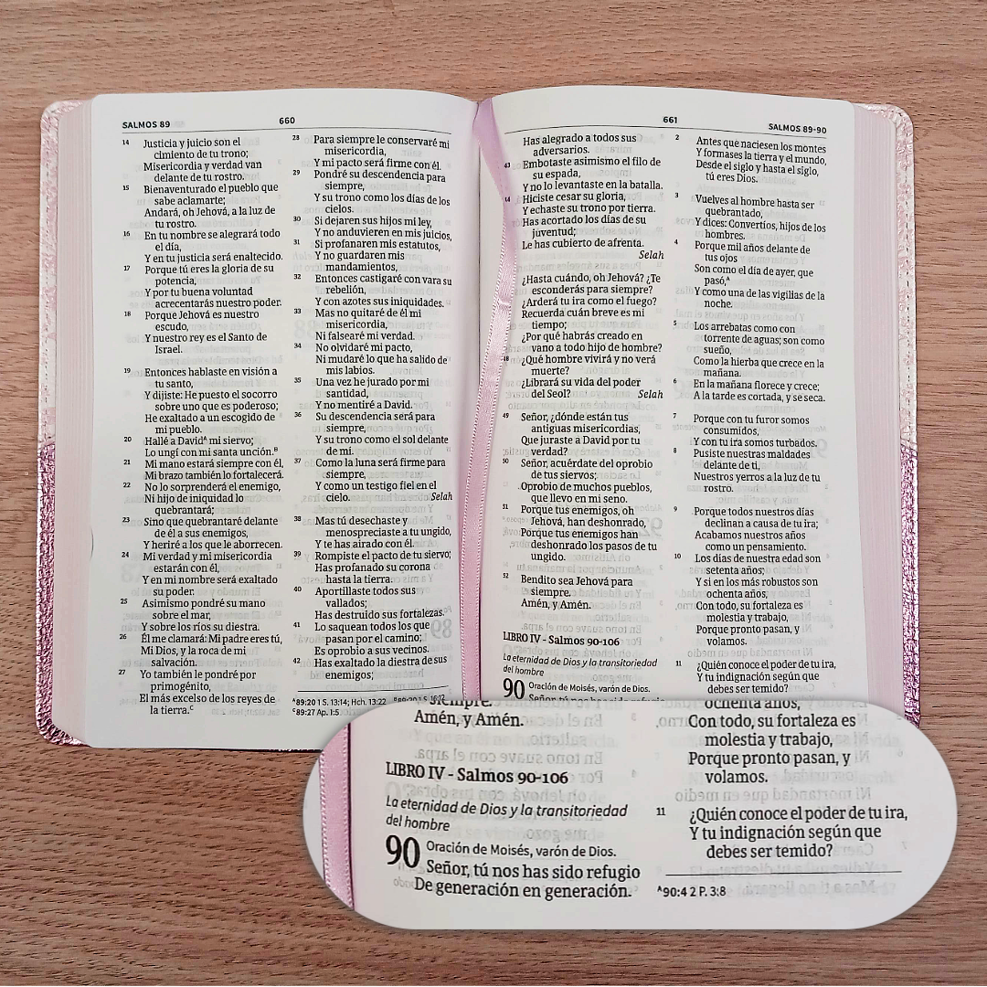 Biblia Mis Quince Reina Valera 1960 – Tapa Imitación Piel Rosa Floreado