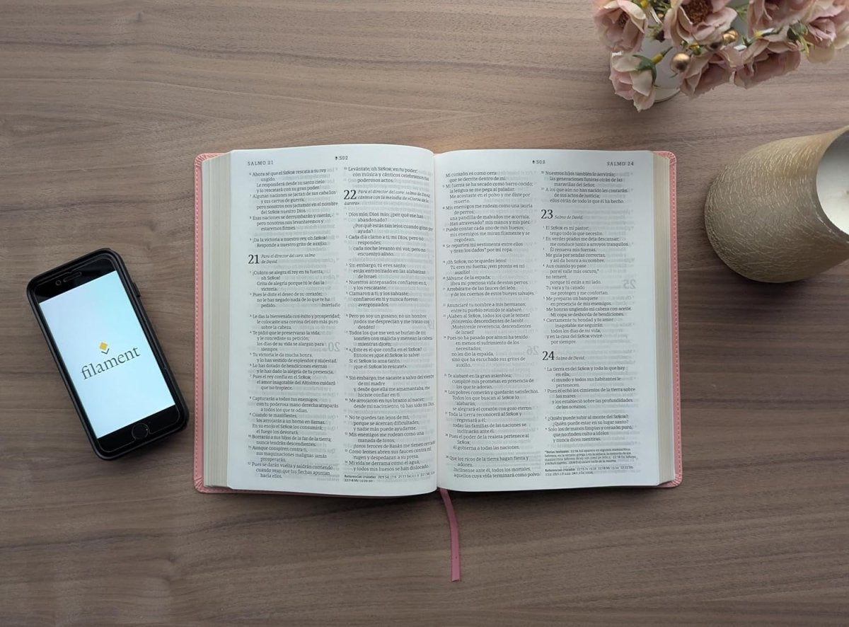 Biblia Nueva Traducción Viviente (NTV) Ultrafina, Letra 10 Pt, 16,5×24, Índice, Palabras De Jesús En Rojo, Tapa PU, Flores Rosa