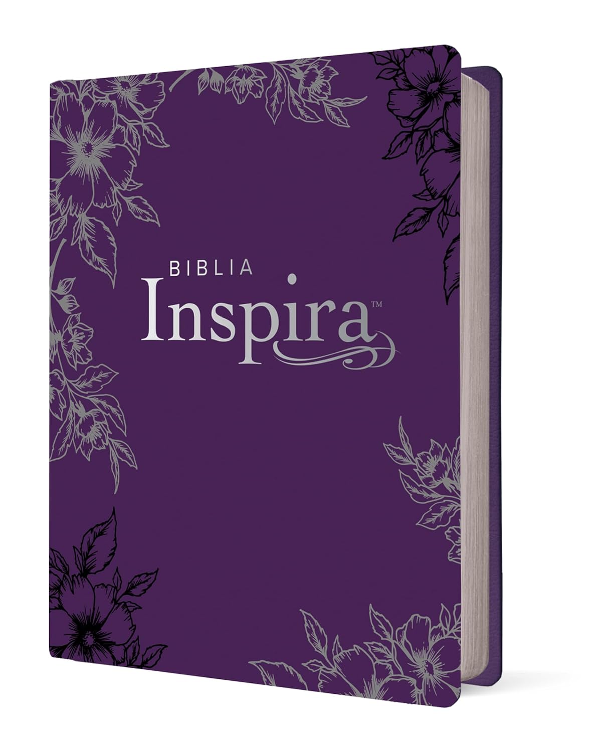 Biblia NTV Nueva Traducción Viviente Letra Estandar 16X21 Inspira con Filament Tapa Dura Violeta