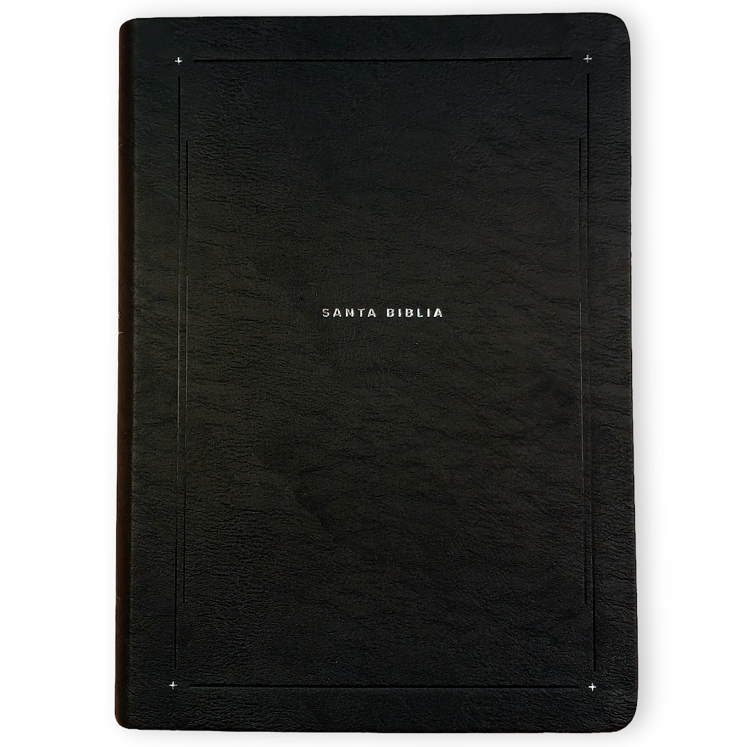 Biblia de Estudio del Diario Vivir Nueva Traducción Viviente – Tapa Imitación Piel Negro, Letra 11pt, 18x25 cm