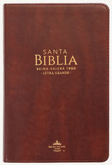 Biblia Reina Valera 1960 · 13,8x21,2 cm · Letra grande 12,5 pt · Edición clásica · Tapa imitación piel café