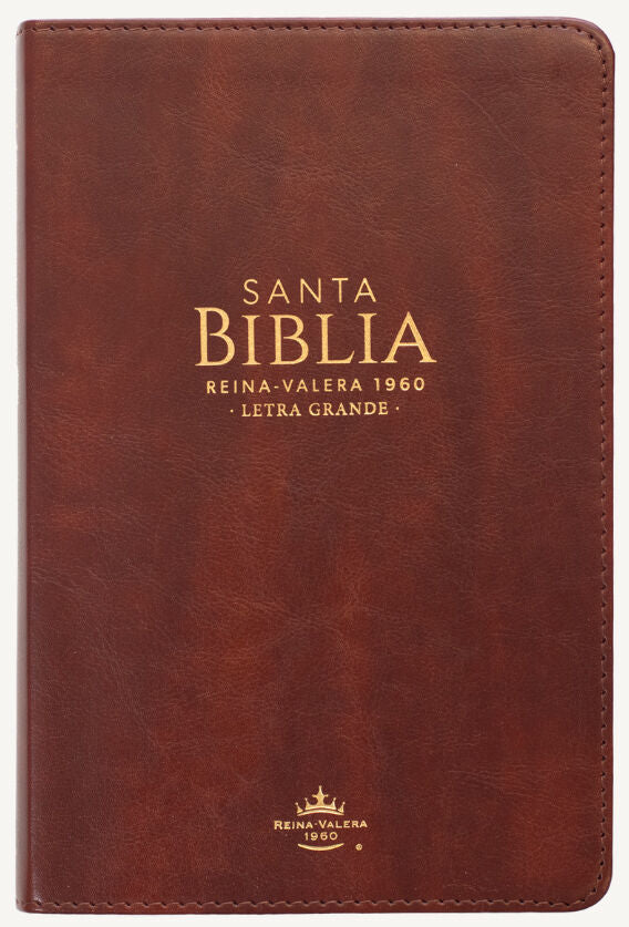 Biblia Reina Valera 1960 · 13,8x21,2 cm · Letra grande 12,5 pt · Edición clásica · Tapa imitación piel café