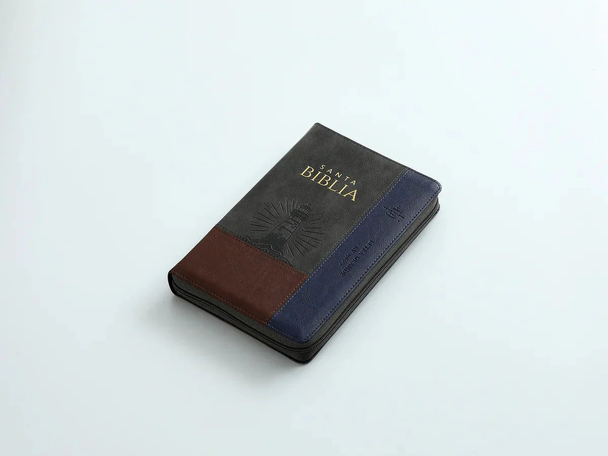 Biblia Reina Valera 1960Concordancia Cierre Indice Letra Grande Inspiracion Marrón/Gris/Azul