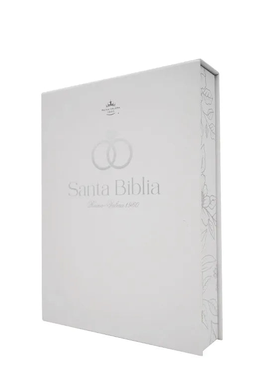 Biblia Reina Valera 1960 065Cti L 12P 14X21 Pjr Especial De Bodas Blanco Canto Plateado Con Índice Y Caja De Lujo