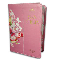 Biblia Reina Valera 1960 045C L 12P 11X16Cm Pjr Cp Flores Rosas