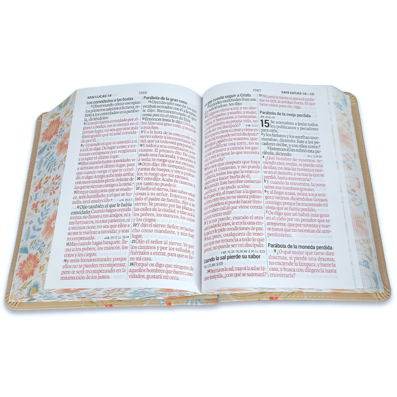 Biblia Reina Valera 1960 045C L 12P 11X16Cm Pjr Cp Flores Crema