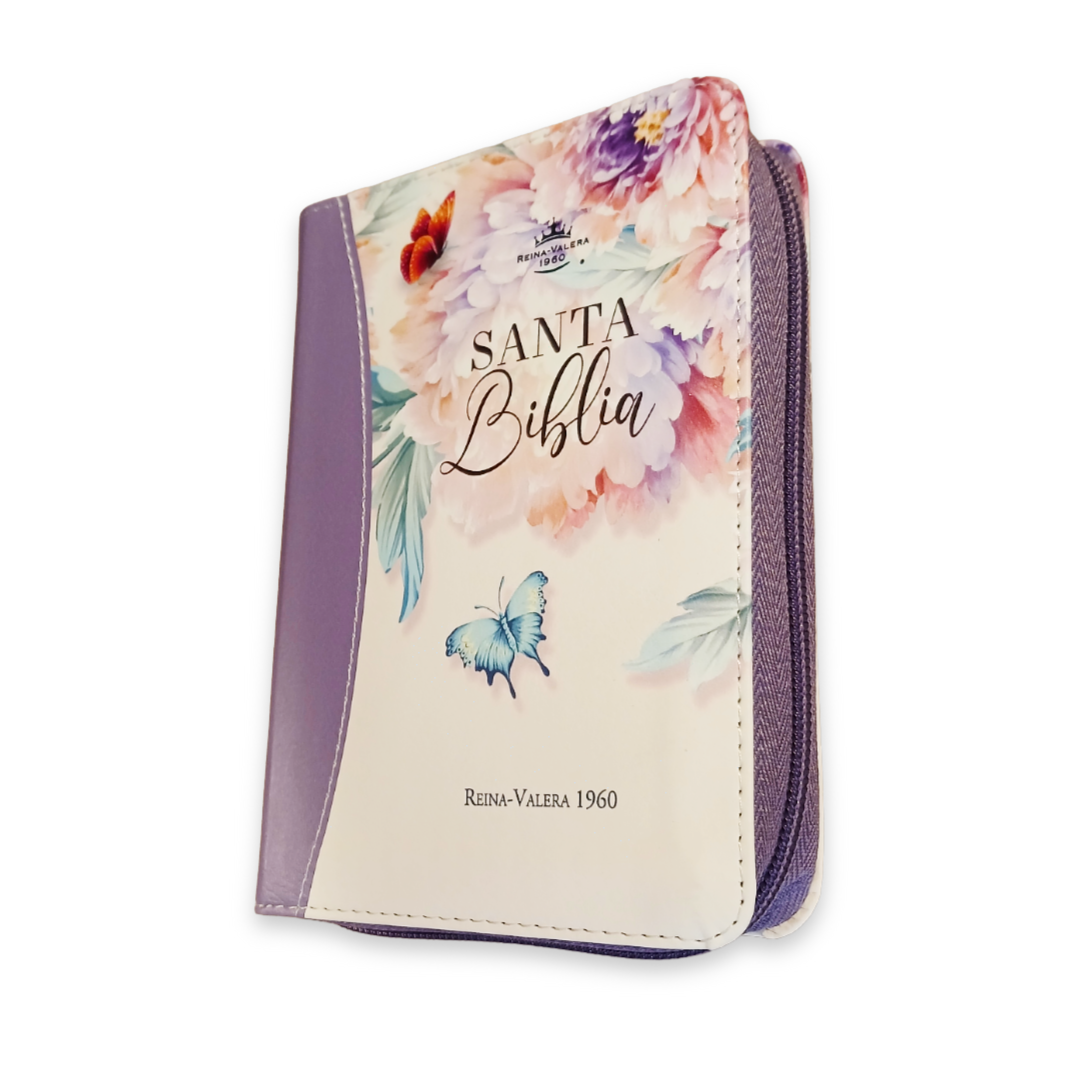 Biblia RVR60 025czti PJR CP jardín lila