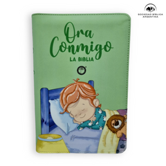 Biblia Traducción en Lenguaje Actual Letra Grande Con Cierre Ora Conmigo Verde 13,5 x 21 cm